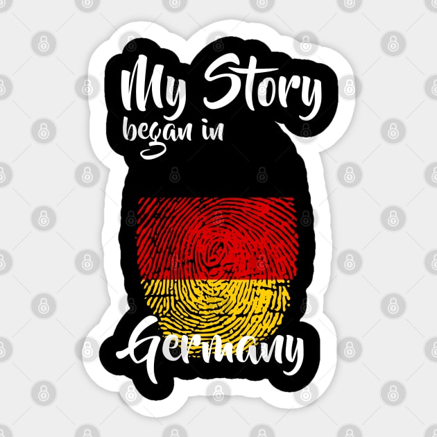 Germany Flag Fingerprint My Story DNA German Sticker by Your Culture & Merch